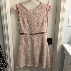 Pink and cream tweed Rebecca Taylor dress